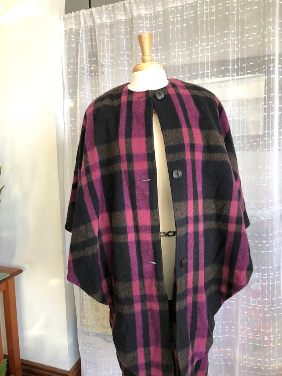 Wool Coat /Size 8 /Wool Cape / Wool Poncho /Selvy 