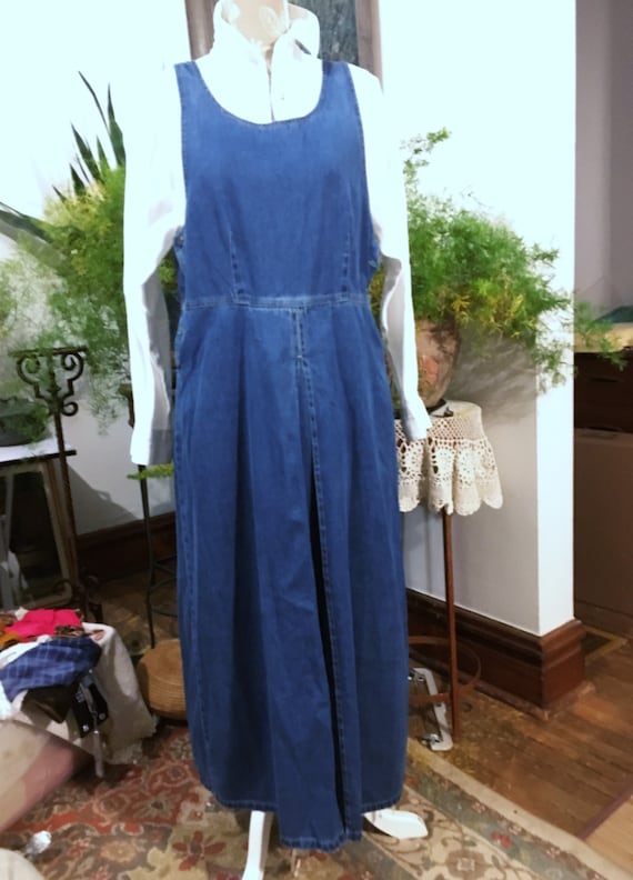 Maxi Denim dress/ Size 12/ Jean dress /long denim 