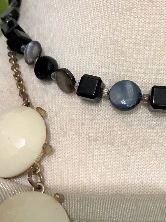 4, Necklace Stack - Silver, Gray, White Necklaces… - image 5