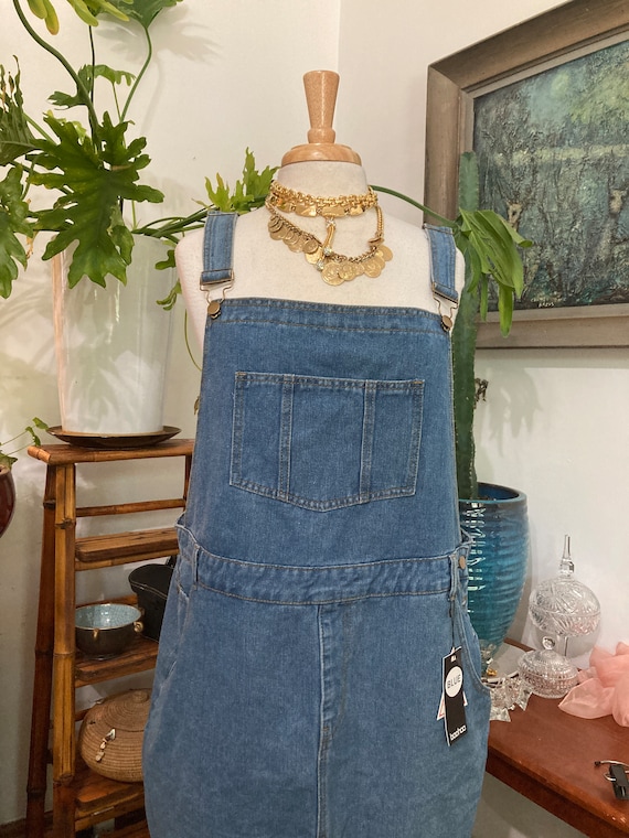 Denim Dress, Size 20,  Pinafore, Denim Overalls, O