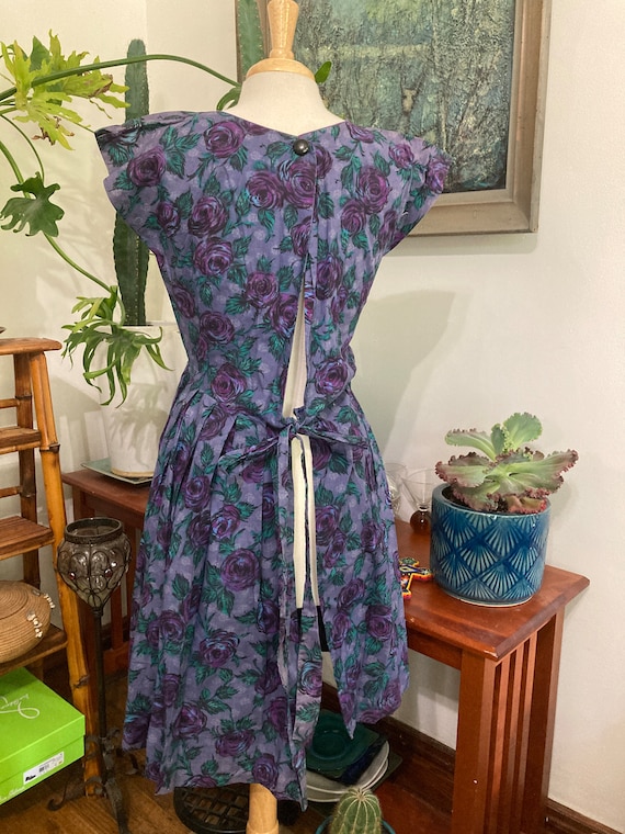 Dress/ Size M/ Wrap Dress/ Cotton Dress/ Vintage … - image 5