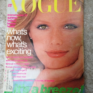 Vintage VOGUE Magazine / June 1976 / Grace Mirbella / Franceso Scavullo/ Patti Hansen / 70s Hairstyles