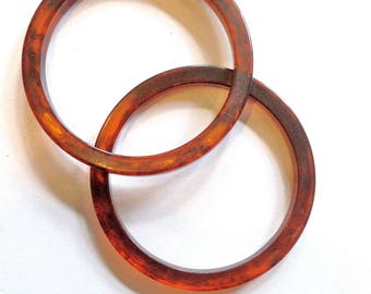 Brown Bakelite Bangle TWO Root Beer Bakelite Bangle Swirled Brown Bakelite Bracelet