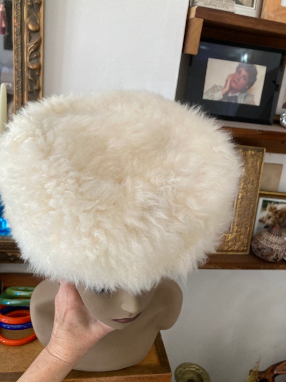 Wool Shearling Hat/ Lamb Wool Hat /Size M / Mouto… - image 3
