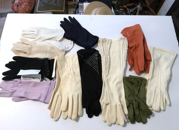 10// VIntage Glove Lot //Glove Lot // White Glove