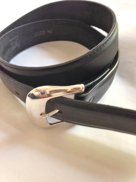Tony Lama Belt// Black Leather Belt// Size 34 //Vi