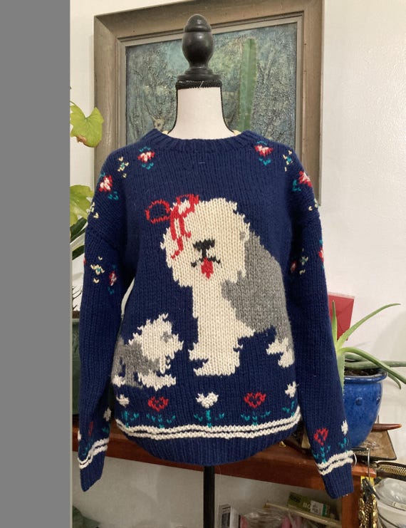 St Bernard Dog Wool Sweater. Woolrich Wool Size M to L Vintage Wool Sweater Etsy UK