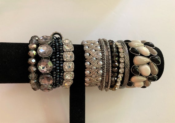 13/Bangle Stack /Crystal Bracelets/  iris apfel, … - image 1
