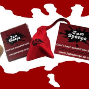 Jam Sponge, set of sea sponge tampons, bag and badge image 1