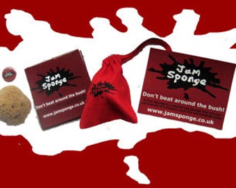 Jam Sponge, set of sea sponge tampons, bag and badge!