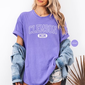 Clemson shirt, Comfort Colors® Clemson Vintage Mom Shirt, Clemson College sweatshirt, Garment Dyed Clemson SC Tee, Clemson Dad, Clemson fan