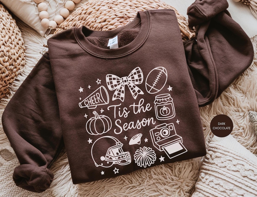 Tis The Season Sweatshirt, Football Sweatshirt, Game Day Football Sweatshirts, Gameday Crewneck, Football Mom Sweatshirt Football Lover Gift Shirtstore24H