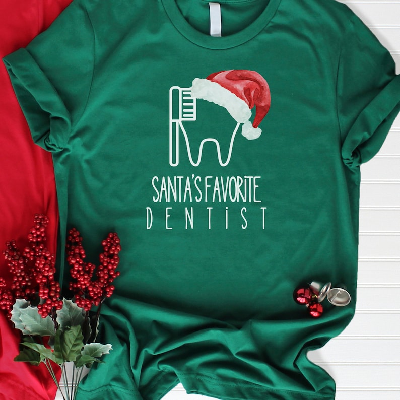 Santas Favorite Dentist, Christmas Shirt Dental, Dentist Christmas Gift