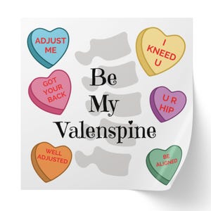 Chiropractic Valentine Day Stickers, Kids Chiro Sticker, Funny Chiropractor Planner Sticker, Chiro Grad Spine Gifts, Chiropractic Love Decal