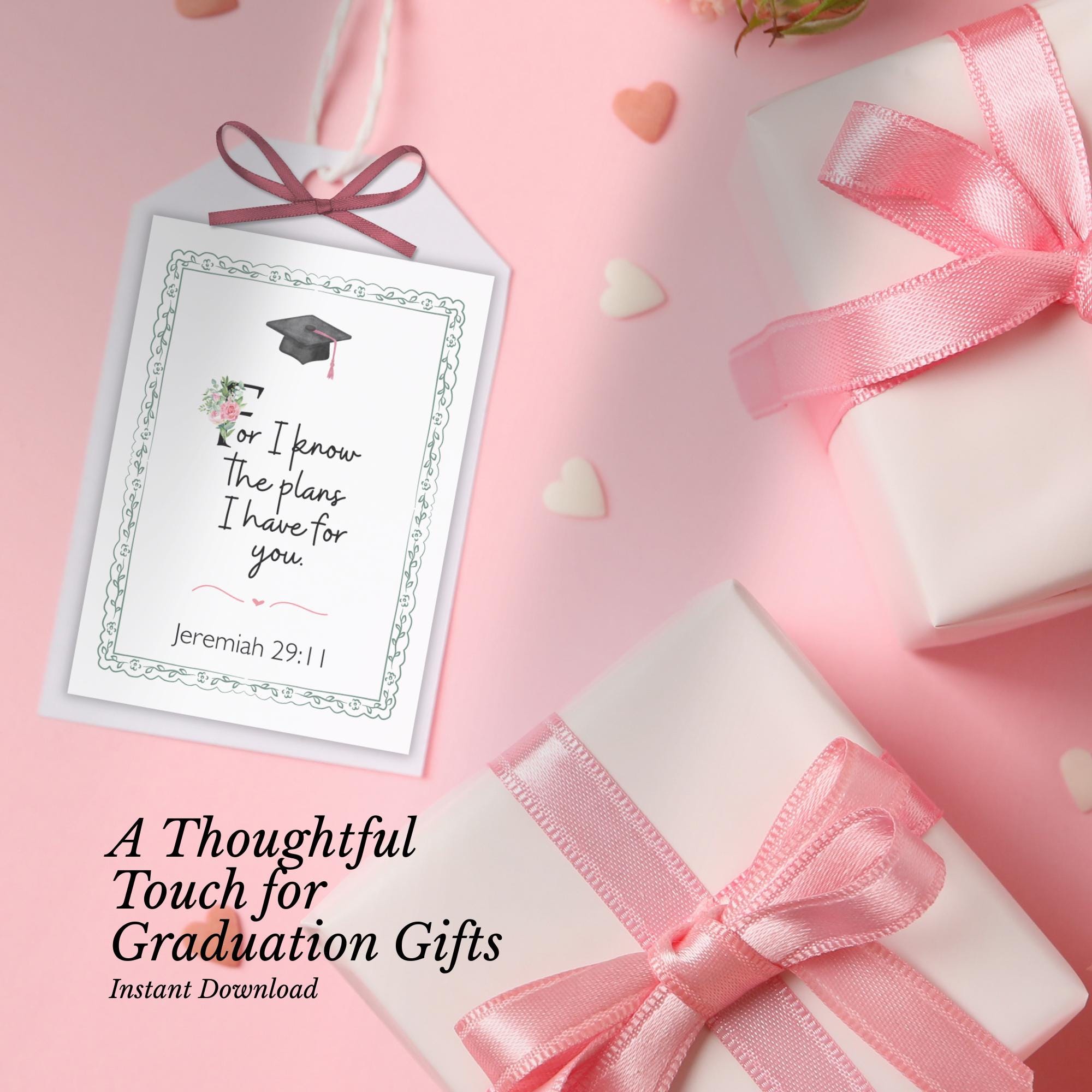 Scripture Labels Graduation Printable Graduation Bible Verse Cards, Christian Graduation Gift Tags ...