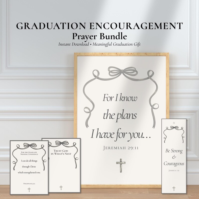 Scripture Labels Graduation Graduation Gift Printable, Christian Graduation Gift, Prayer Cards for ...
