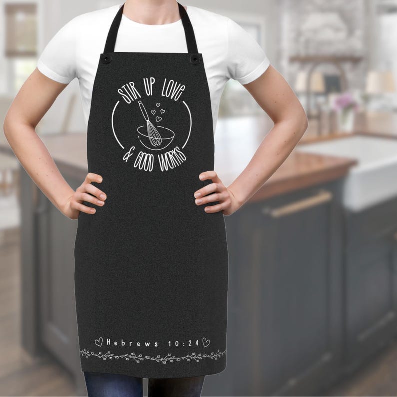 Hebrews 10:24 Christian Kitchen Apron, Sunday School Teacher ...