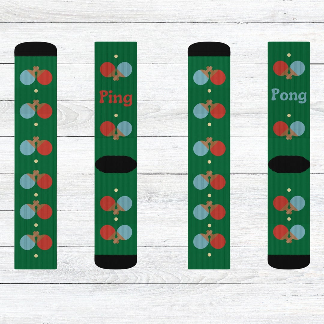 Ping Pong Socks, Ping Pong Ball, Ping Pong, Cute Crew Socks, Ping Pong ...