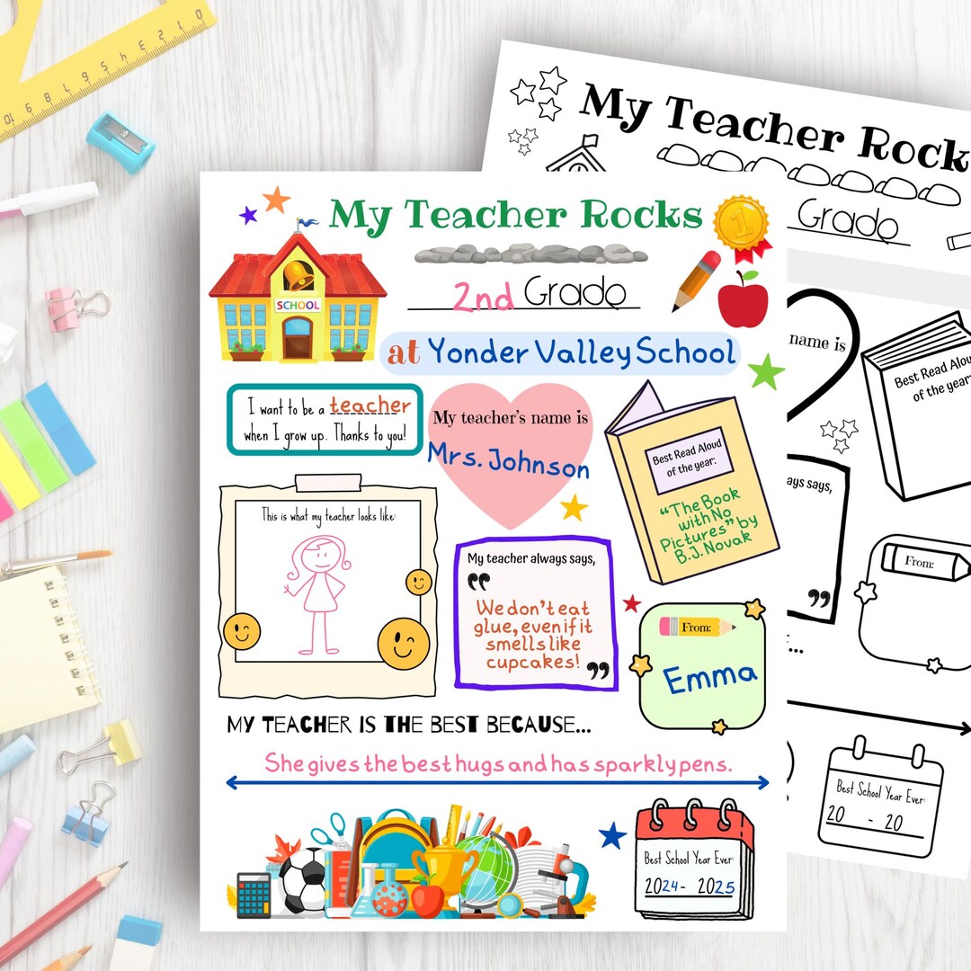 Printable Teacher Appreciation Gift, School Coloring Page, All About My ...