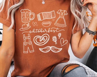 Beer Festival T-Shirt for Her, Womens Cute Beer Drinking Shirt, Fall Bachelorette Oktoberfest Tee, Oktoberfest Birthday Party Gift for Wife