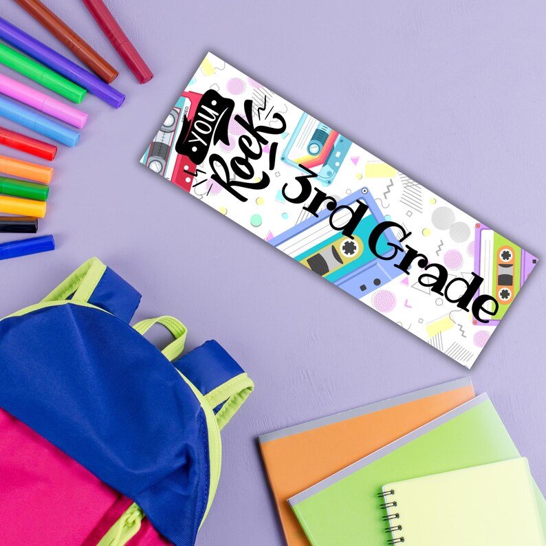 You Rock Printable Bookmarks for Kids From Teacher, First Day of School ...