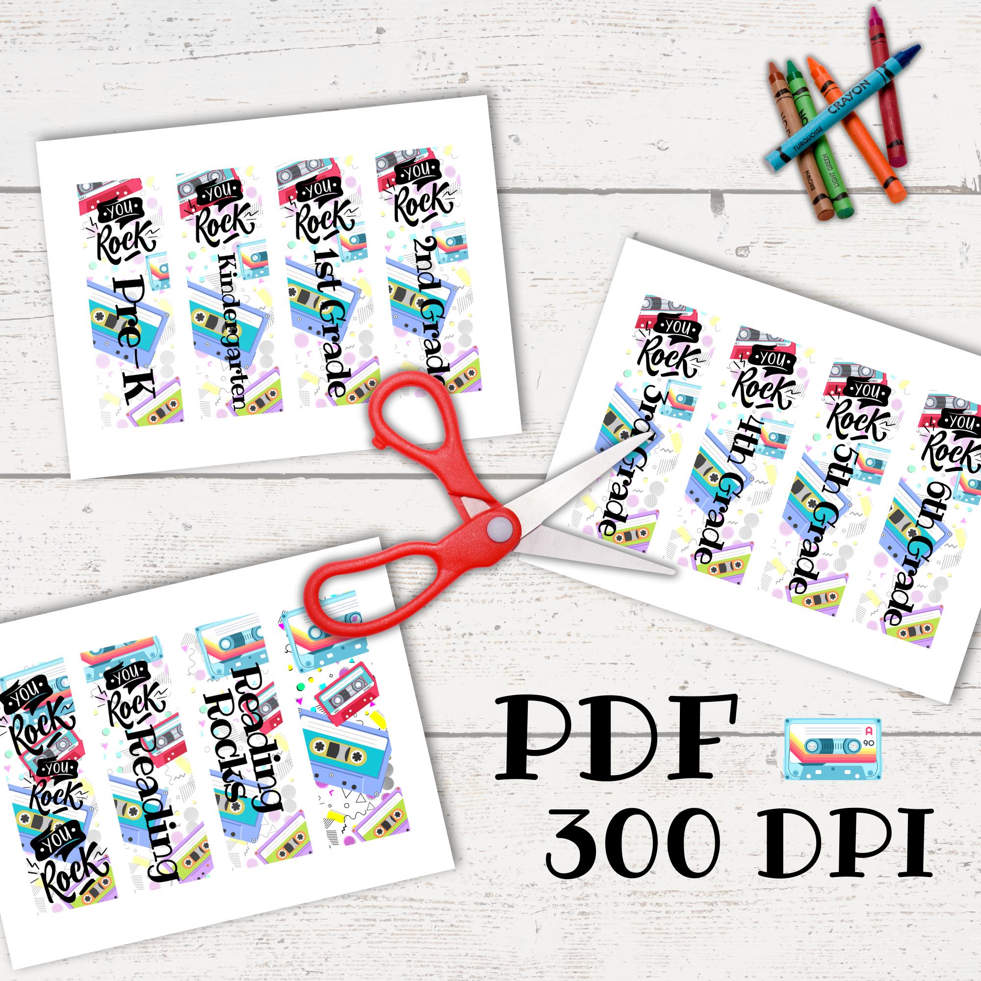 You Rock Printable Bookmarks for Kids From Teacher, First Day of School ...