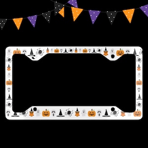 Spooky License Plate Frame, Fall, Ghost License Plate Frame, Halloween License Plate Frame, Ghost License Plate, Witchy License Plate Frame