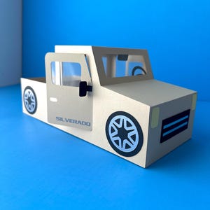 Caja de regalo de papel personalizada para camión de cabina simple en 3D
