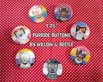 LGBTQ+ Cat Pride Pins | Purr-ide Pins!
