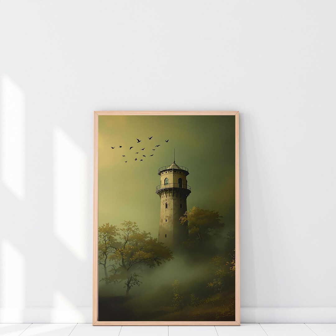 The Watchtower Digital Wall Art Print, Renaissance Style Poster ...