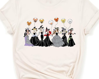 Disney Princesses Halloween Witch T-Shirt with Balloons