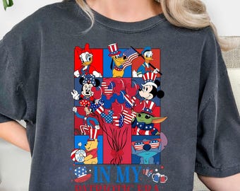 Comfort Colors®Mickey and Friends 4th of July Shirt, Disney Patriotic Tee for Adults and Kids, Memorial Day Mickey Shirt,4 of July T-shirt