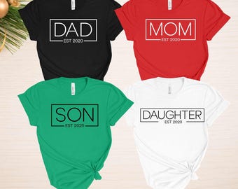 Familie bijpassende shirts – Minimalistische katoenen T-shirts voor ouders en kinderen