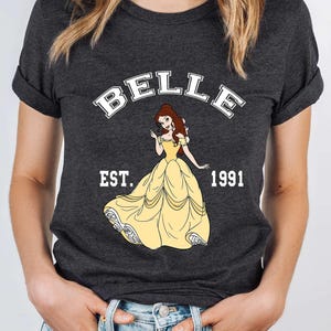 Disney Belle Princess Birthday Shirt for Girls, Vintage Belle Sweatshirt, Disney Princess 2025 Tee, Disneyworld Family Trip Shirt