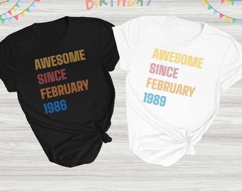 Aangepast verjaardagsshirt, Since Retro Vintage T-shirt met geboortejaar