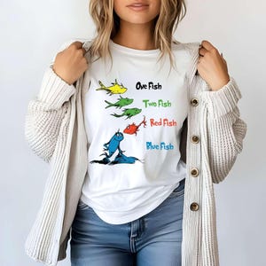 Dr. Seuss Day Shirt: One Fish Two Fish Reading Tee