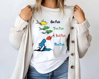 Dr. Seuss Day Shirt: One Fish Two Fish Reading Tee