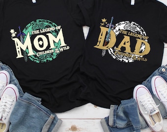 Legend of Mom & Dad Shirt: Gamer Zelda Inspired Family Tee