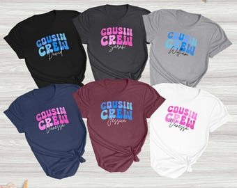 Bijpassende familieshirts met neef en nicht: gepersonaliseerde strandvakantie-outfit