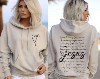 Jesus Sweatshirt, I Speak the Name of Jesus, Christian Pullover, Bible Verses Shirt, Faith Tee for Women, Religious Apparel & Gifts