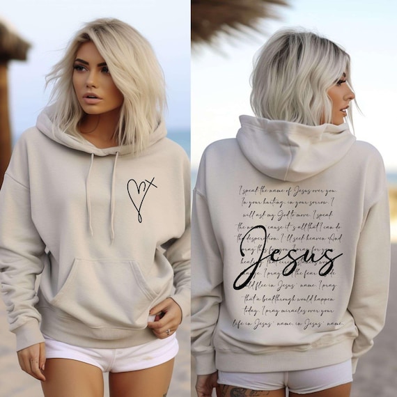 Jesus Sweatshirt,Hoodie,T-Shirt: Christian Pullover with Bible Verse