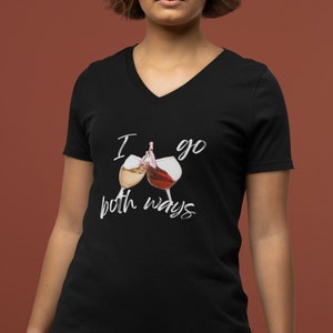 Funny Wine V-Neck Shirt: Sarcastic Gift for Wine Lovers