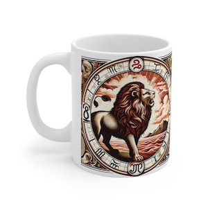 Leo Zodiac Coffee Mug: Lion Astrology Gift