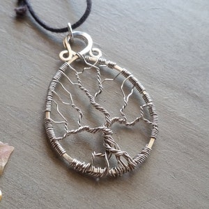 Tree of Life Necklace,Sterling Silver Tree of Life Necklace,Wire Wrapped Tree of Life Pendant,Sterling Silver Wire Wrapped Tree Necklace