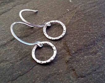 Circle Earrings,Silver Hoop Earrings,Charm Earrings,Hypoallergenic Earrings,Bridesmaid Earrings,Gift Earrings,Small Hoop Earrings