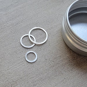 Luxury Stitch Marker Sample Pack, Small, Medium & Large solid pure silver stitch markers