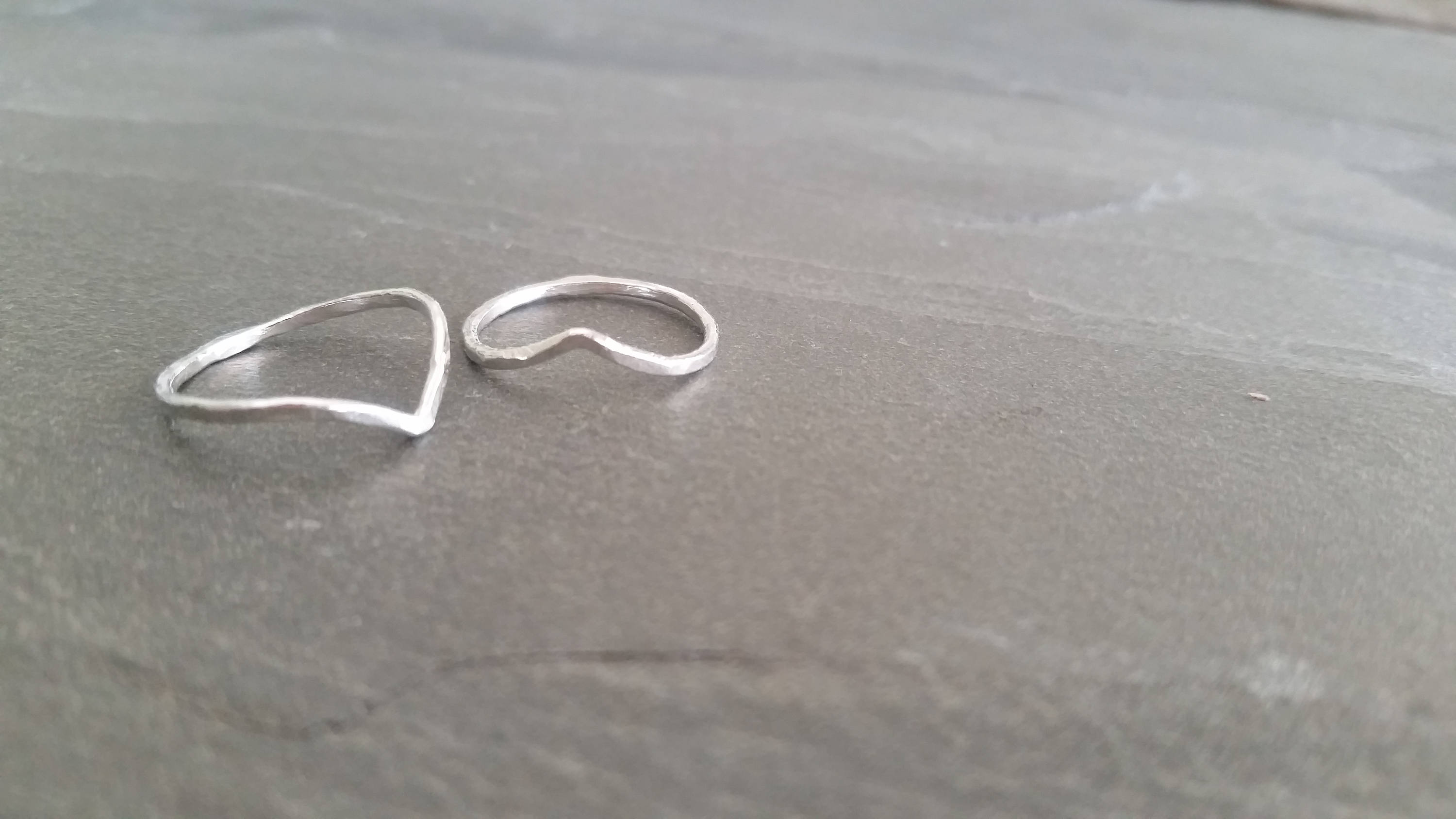 Dainty Silver Rings,Hypoallergenic Rings,Silver Chevron Ring,Pure Sil…