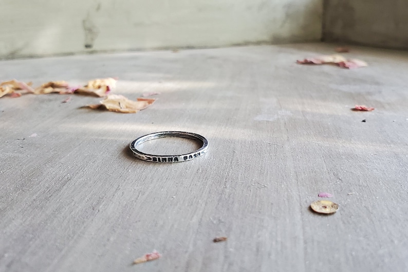 Sassenach Ring,Outlander Ring,Outlander Jewelry,Sassenach,Stamped Silver Rings,Customizable Ring,Hypoallergenic Rings,Stackable Silver Rings image 5
