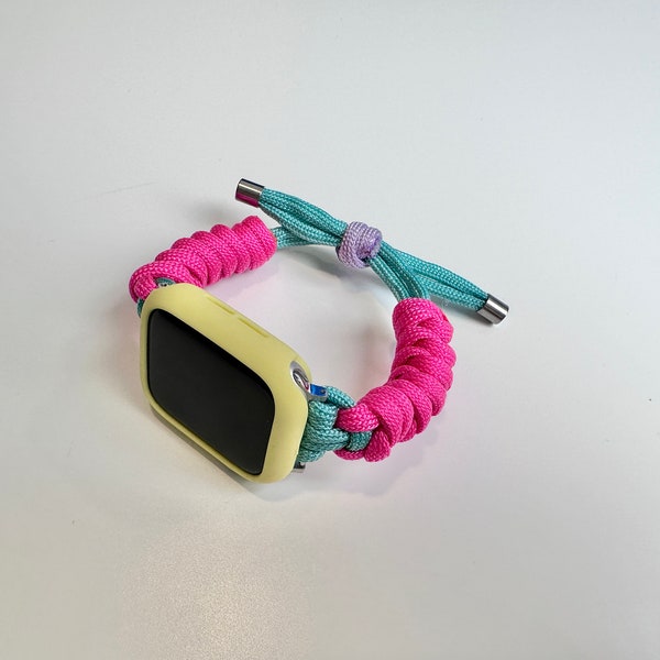 Apple Watch Rope Strap Band: Vivid Cotton Candy