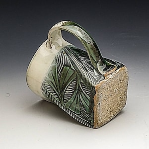 Twisted Ginkgo Design Stoneware Coffee Cups - &quot;Made to Order&quot;